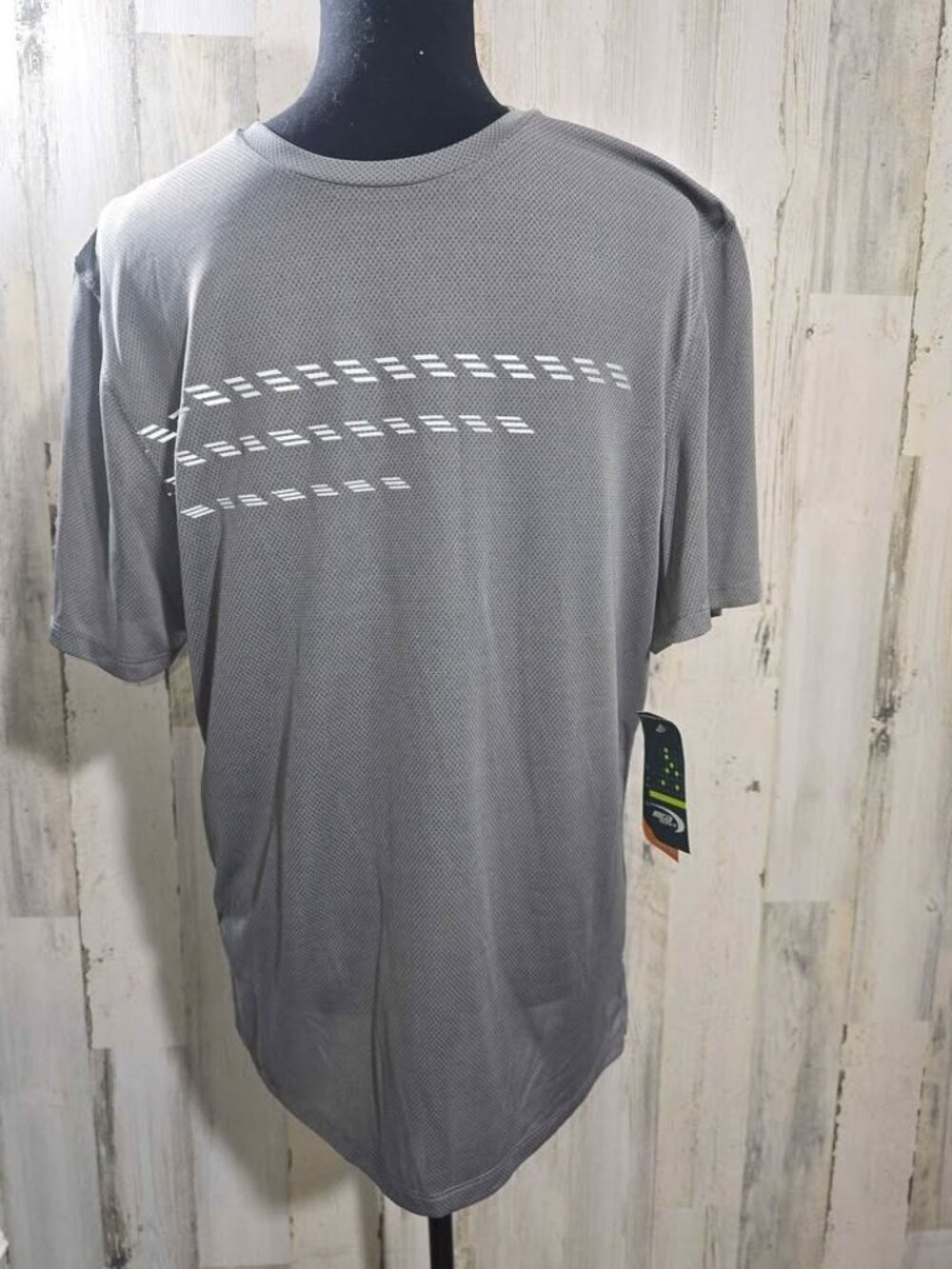 MTA Sport Fast Dri Lightweight Breathable Athletic Gray Shirt Men's Size Medium
